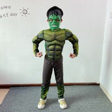 Deluxe Incredible Hulk Age 3-8 Boys Fancy Dress Kids Marvel Avengers Costume