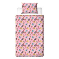 Paw Patrol Official Single Duvet Cover Vibrant & Adorable Cute Pups Design Pink