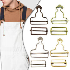 2-50Pcs Dungaree Fastener Clip Buckle with Slider for DIY Craft Jumpsuit Dresses