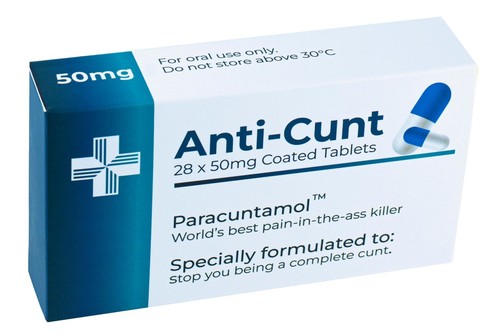 Anti joke pill box - anti-c*nt,