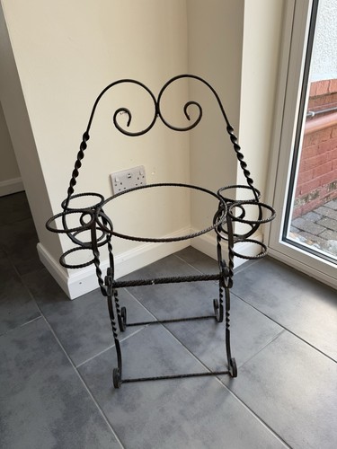 Vintage black metal scrollwork - vintage,