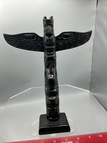 Totem pole statue handcrafted - totem,