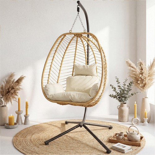 Hanging egg chair with stand - egg,