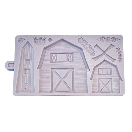 Meadow barn silicone mould - barn,
