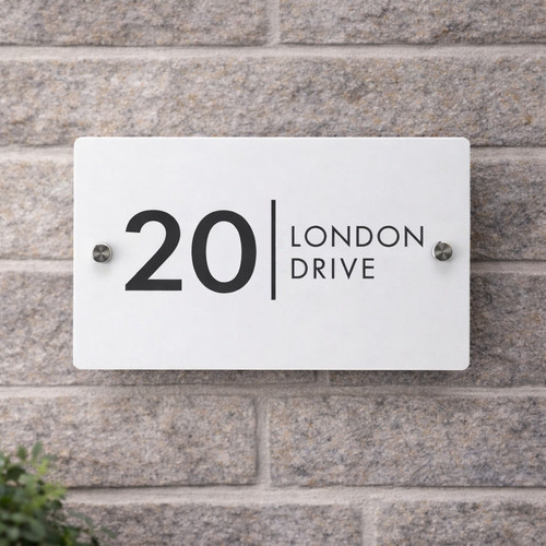House number sign personalised - sign,