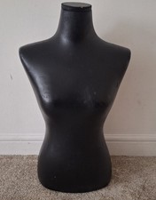 Mannequin female body form torso 60 cm tall black strong not plastic used