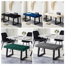 Dining Room Bench Seat Velvet Padded Hallway Stool Kitchen Bedroom Living Room