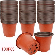 100Pack Plant Pots Plastic