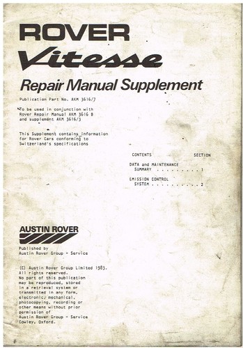 Rover sd1 3500 vitesse - 3500, 1983