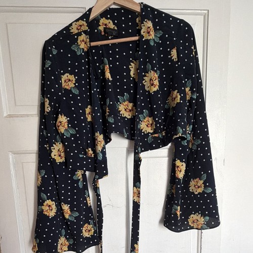 Topshop black floral - polka, dot