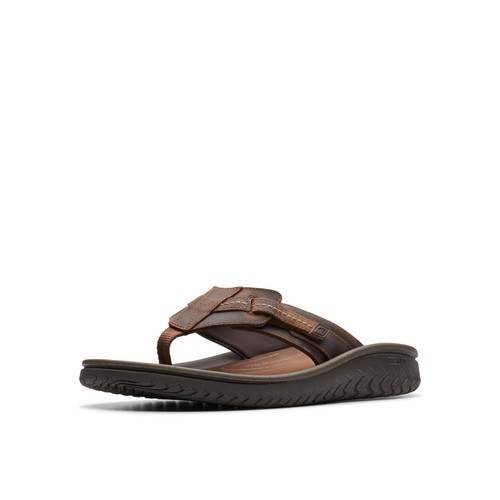 Men leather flip flops - leather, flip-flops