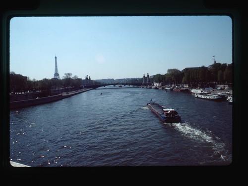 1984 35mm slide seine river - seine,