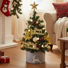 Pre-lit Potted Poinsettia