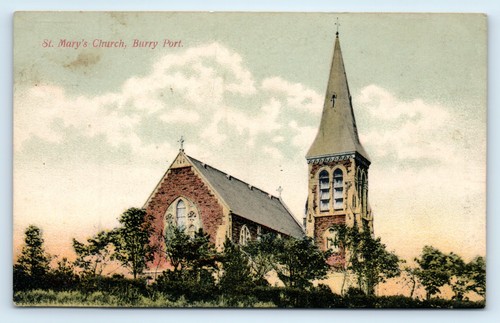 Postcard burry port mary - st, mary's