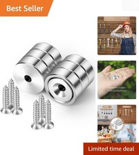 10kg Heavy Duty Neodymium Cup Magnets, Pack of 6 - Corrosion-Resistant Finish