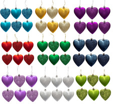 6Pc Heart Baubles Christmas