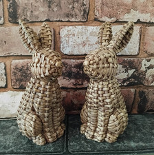Hare Figurine Ornament Wicker