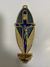 Vintage Brass Holy Water Font