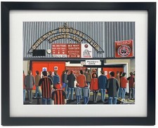Bohemian, Dalymount Pk Stadium. Football Club F.C Art Print. 14" x 11" Frame