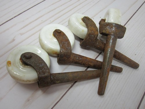 Antique casters wheels - wheels, matched