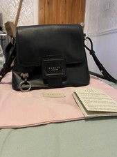 Radley Small Black Leather Crossbody Bag, In Excellent Condition, Hardly Used .
