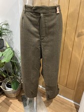 Thrie Estaits Laksen Men’s Size 38 Brown Check Tweed Breaks