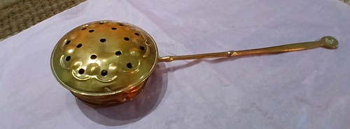 Antique brass miniature bed - antique,