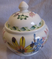 Portmeirion Jane Loudons 'The Ladies Flower Garden' Lidded Preserve/Sugar Bowl
