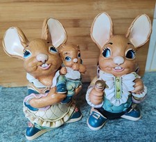 Pendelfin Father Rabbit and Mother & Baby Collectables