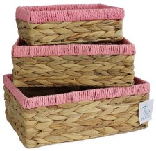 Small baskets Pink natural