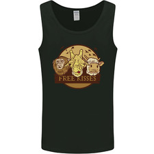 Free Kisses Animals Cow Monkey Giraffe Mens Vest Tank Top