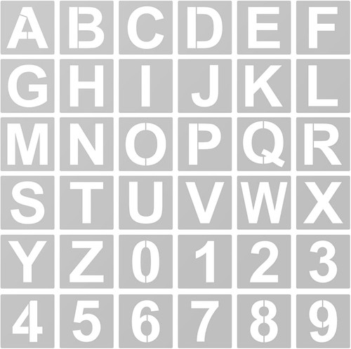Alphabet stencils letters - stencils, 3