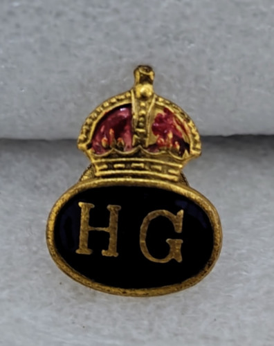 British home guard - hg, lapel