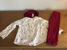 GEORGE CHRISTMAS OUTFIT - TOP, LEGGINGS AND HAT - AGE 9-12M - GOOD CONDITION