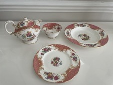 Paragon Bone China Small ( damaged) Teapot a Dish , sugar bowl  & side plate