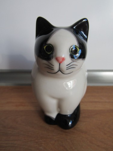 Quail ceramic cat - "morgan", 11