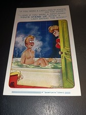 Comic, MAN & WIFE, BATHROOM ANTICS, Bamforth Comic Series # 1865 - Taylor