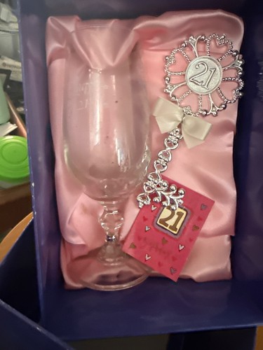 Birthday glass and - 21,