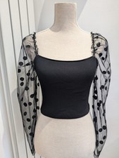ZARA Ladies Black Long Sleeve Top Size S