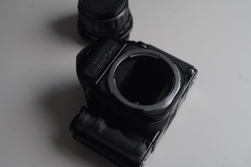 Pentax with 105mm takumar - with,