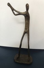 C 1960's Stylised Vintage Cast BRONZE Male Golfer Figure French?