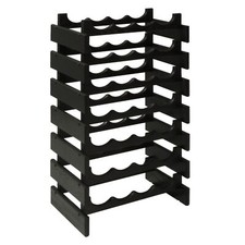28 Bottle Dakota Wine Rack Solid Oak, Easy Assembly