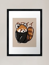 Kawaii Red Panda Framed Art