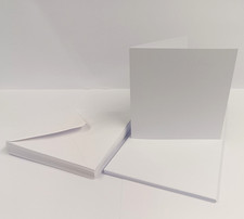 25  7" x 7" WHITE BLANK CARDS