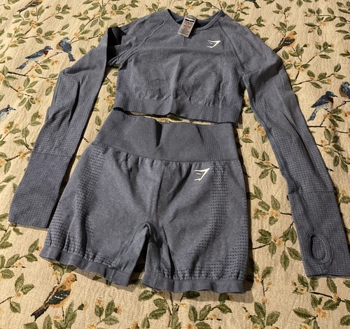 Gymshark smokey grey marl - grey, crop