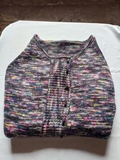 Hand Knitted Cardigan Qing Yarn Panda Colourway Small Unworn