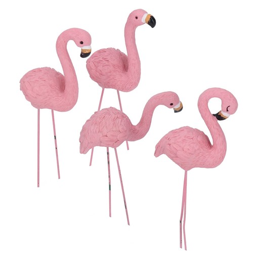 4pcs flamingo garden statue - 4pcs,