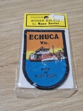 ♡SALE♡ ECHUCA VIC Home Of River Boats Vintage Woven Badge Patch Australian Made.