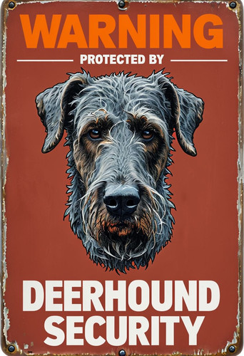 Warning deerhound security - warning,