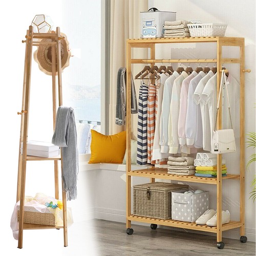 Wooden clothes rail bedroom - rail,